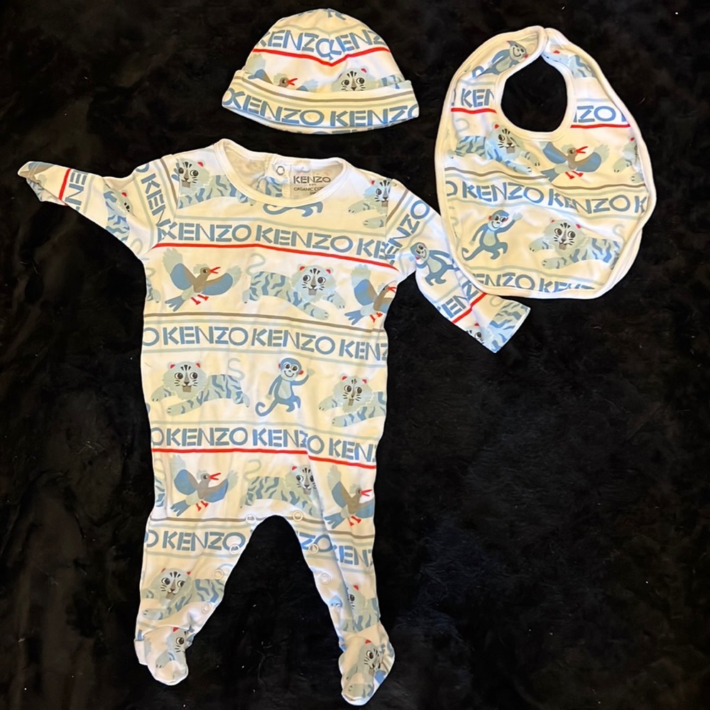 3 piece Kenzo onesie (hat & bib included)